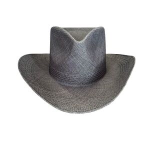 PETRA SAVAGE Woven Straw‎ Western Cowboy Hat Boho Cowgirl Ranch Hat Size 7 1/4